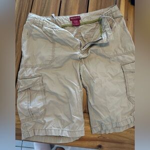 Vintage khaki cargo utility shorts
